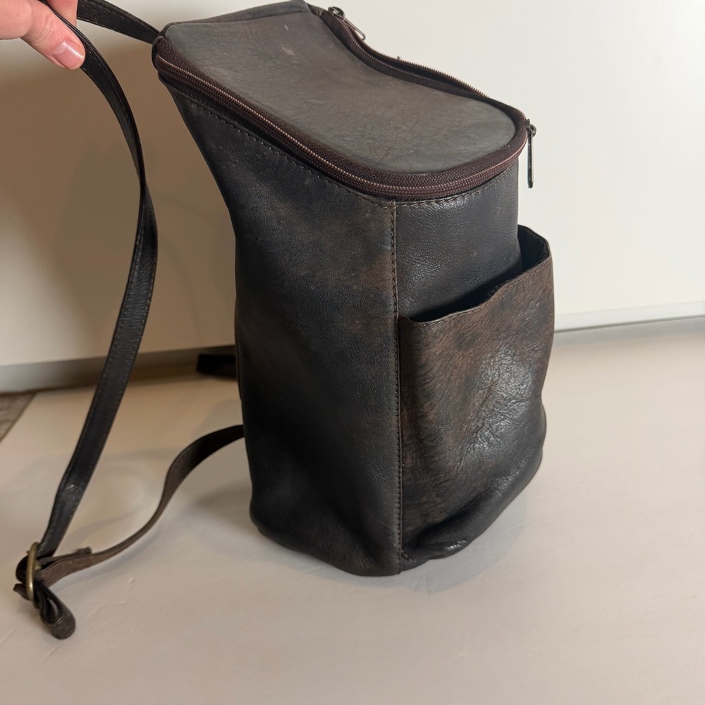 Naot Dark Brown Leather Backpack Sling